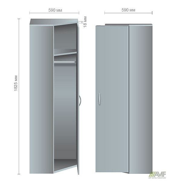 Шафа-гардероб кутовийSL-903 (590х590х1825мм) в'яз ліберті AMF