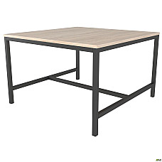 Стол журнальный Triton (800х800х516) Дуб Сонома/Черный графит AMF