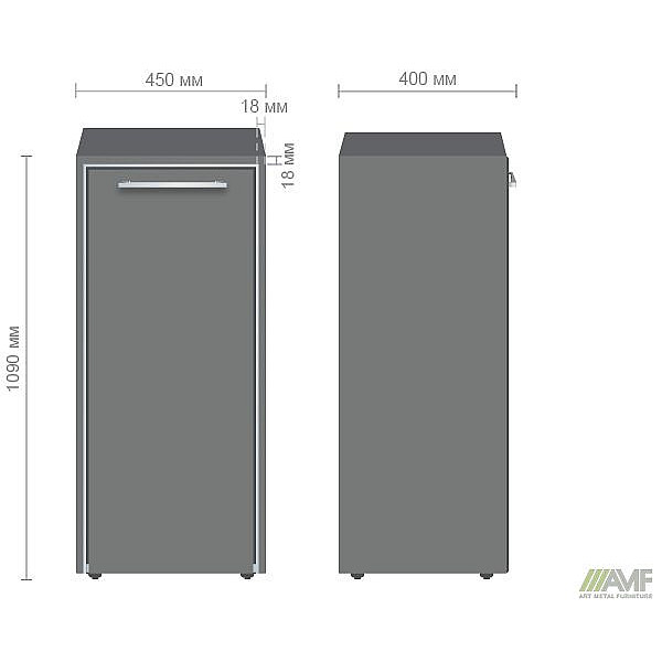 Пенал книжковий Онікс 450х400х1090 Венге прованс AMF