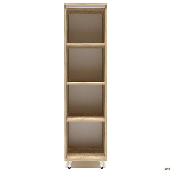 Пенал книжковий відкритий Delta DL-602 (434х420х1685мм) Блеквуд Ячмінний/Опора білий беж AMF
