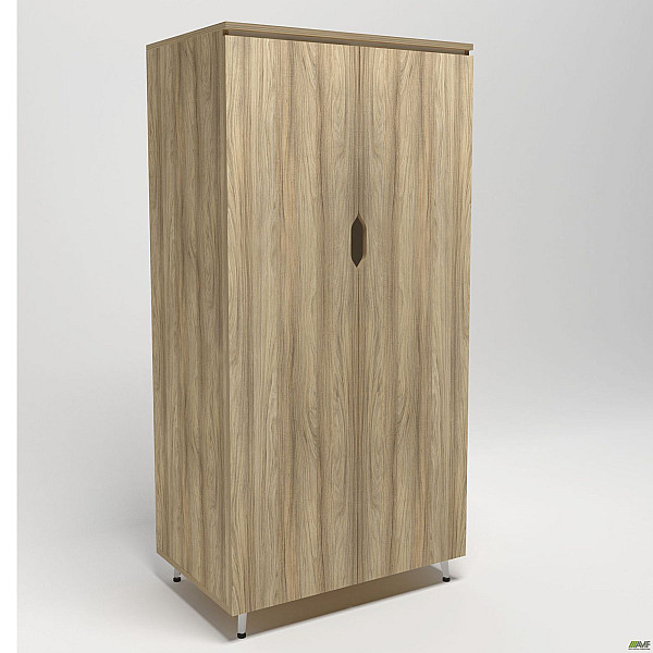 Гардероб Delta DL-909 (864х550х1685мм) Блэквуд Ячменный/Опора белый беж AMF