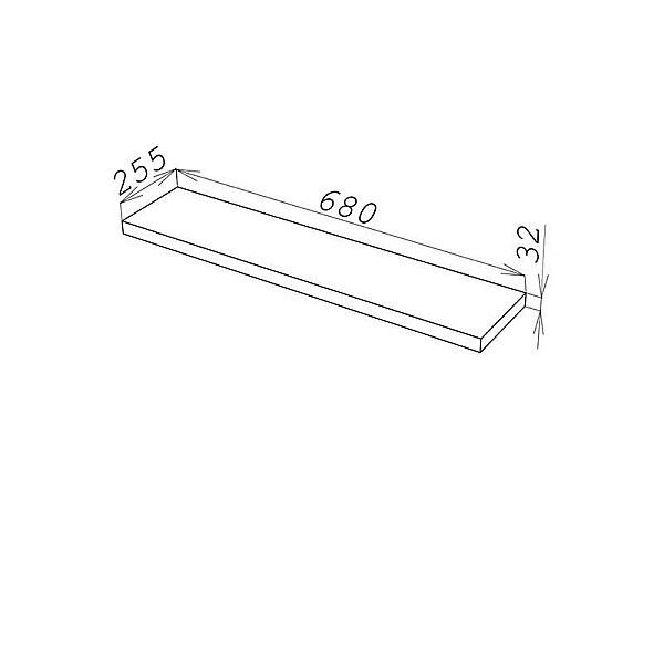 Полиця GINA 680*255*32 Кантрі DC