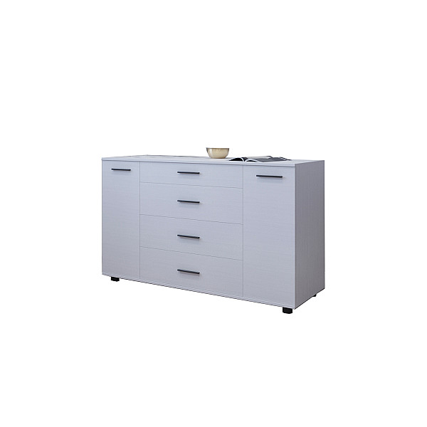 Комод для гостиной Бриз К-6 130х38х72.5 нимфея альба (телескопы) Эверест
