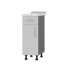 Кухонный модуль 1 ящик Оптима Низ Н74-300 Антрацит/Нимфея Альба (Белый) (без столешницы) 300х461х820 мм Эверест