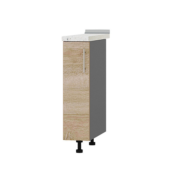 Кухонний модуль Оптима Ніз Н83-200 Антрацит/Дуб Сонома (без стільниці) 200х461х820 мм Еверест