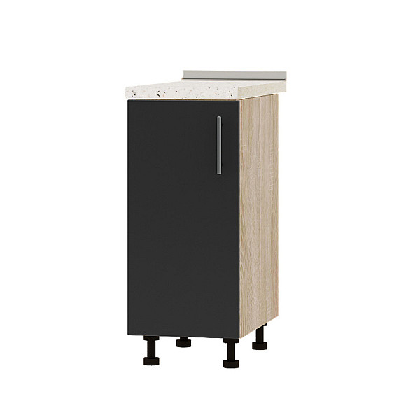 Кухонний модуль Оптима Низ Н83-350 Дуб Сонома/Антрацит (без стільниці) 350х461х820 мм Еверест