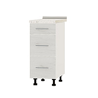 Кухонный модуль 3 ящика Оптима Низ Н87-350 Белый/Дуб Крафт Белый (без столешницы) 350х461х820 мм Эверест