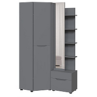Передпокій кутовий Аякс 656/1156х376х2000 мм Антрацит 32684 Master-Form