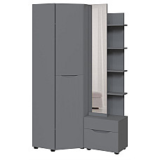 Передпокій кутовий Аякс 656/1156х376х2000 мм Антрацит 32684 Master-Form