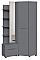 Передпокій кутовий Аякс 656/1156х376х2000 мм Антрацит 32688 Master-Form