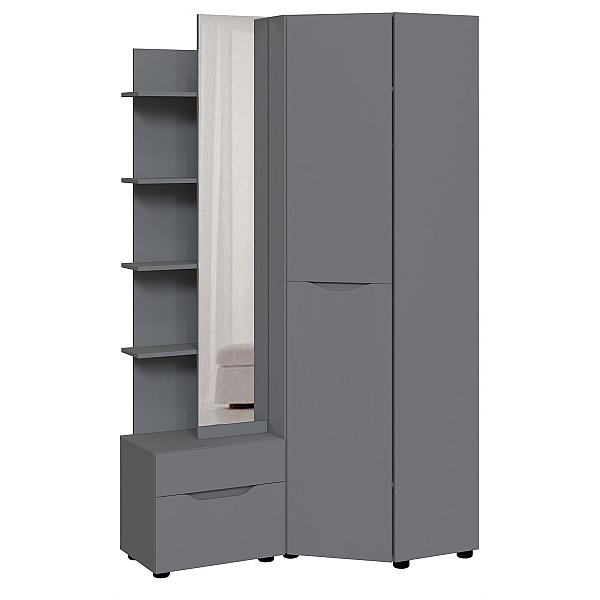 Передпокій кутовий Аякс 656/1156х376х2000 мм Антрацит 32688 Master-Form