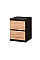 Тумба нічна 2 ЯЩ Брайт 400 х 376 х 511 h 20379 ДСП Венге магія / Дуб крафт золотий (телескопічні напрямні) Master-Form