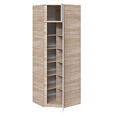 Шкаф угловой с полками Брайт 850х520х2400 мм Дуб сонома/Белый (33227) Master-Form