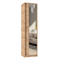 Шкаф Брайт с зеркалом 520 х 376 х 2000 h 20562 ДСП Дуб крафт золотой Master-Form