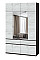 Шафа для одягу з антресоллю та дзеркалом Брайт 1600 / 520 / 2400 h Венге магія / крафт білий 30814 (Без ручок) Master-Form