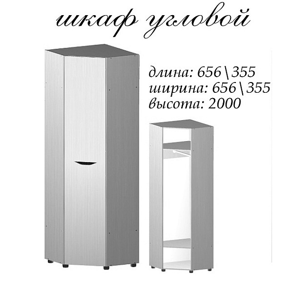 Шкаф угловой 656 / 656 / 2000 h Дуб сонома / венге магия 31001 Master-Form