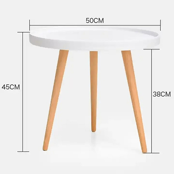 Стіл Осака журнальний круглий білий SDM Group