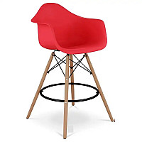 Стул Тауэр Вуд Eames барный высокий красный SDM Group
