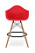 Стул барный высокий красный Тауэр Вуд Eames SDM Group