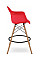 Стул барный высокий красный Тауэр Вуд Eames SDM Group