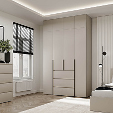 Шкаф распашной комбинированный с антресолью №1 Light 1600х2500х500 Кашемир Art In Head