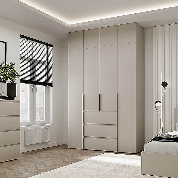 Шкаф распашной комбинированный с антресолью №1 Light 1600х2500х500 Кашемир Art In Head