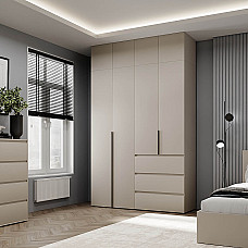 Шкаф распашной комбинированный с антресолью №5 Light 1600х2500х500 Кашемир Art In Head