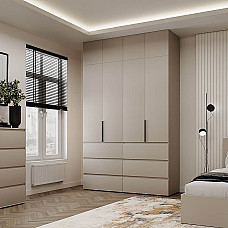 Шкаф распашной комбинированный с антресолью №10 Light 1600х2500х500 Кашемир Art In Head
