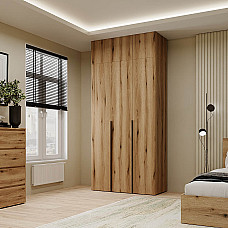 Шкаф распашной комбинированный с антресолью №12 Light 1200х2600х500 Дуб Эвок прибрежный Art In Head