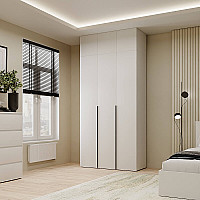 Шкаф распашный комбинированный с антресолью №12 Light 1200х2600х500 Белый бриллиант Art In Head