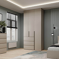 Шкаф распашной комбинированный с антресолью №2 Light 1200х2600х500 Кашемир Art In Head