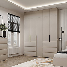 Шкаф распашной комбинированный с антресолью №3 Light 2000х2500х500 Кашемир Art In Head