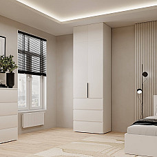 Шкаф распашной с антресолью №2 Light Белый бриллиант Art In Head