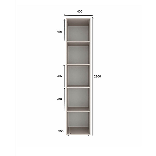 Шкаф распашной комбинированный с антресолью №4 Light 2000х2500х500 Белый бриллиант Art In Head