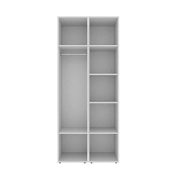 Шкаф распашной комбинированный с антресолью №13 Light 800х2600х500 Белый бриллиант Art In Head