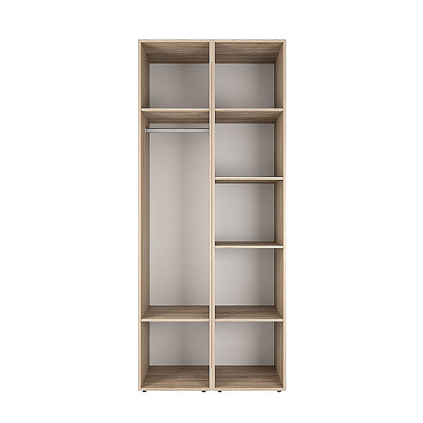 Шкаф распашной комбинированный с антресолью №13 Light 800х2600х500 Дуб Сонома светлая Art In Head