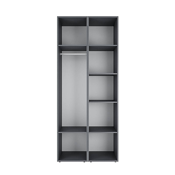 Шкаф распашной комбинированный с антресолью №13 Light 800х2600х500 Графит серый Art In Head