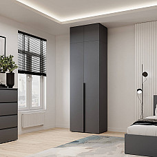 Шкаф распашной комбинированный с антресолью №13 Light 800х2600х500 Графит серый Art In Head