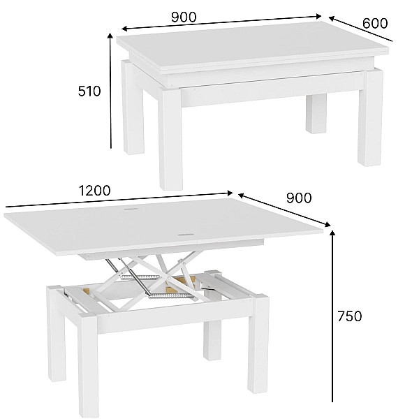 Стол-трансформер B-Fly Дуб винтаж оксид/Венге ноги Art In Head