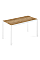 Письменный стол Brevity Loft standart 1400х750х670 Дуб Эвок/Белый металл Art In Head