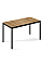 Письменный стол Brevity Loft standart 1400х750х670 Дуб Эвок/Черный металл Art In Head