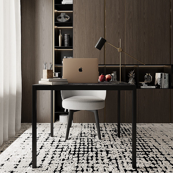 Письменный стол Brevity Loft mid 900×750×670 Бетон Тёмный / Чёрный Art In Head