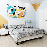 Кровать 1,2 Ascet Белый бриллиант Art In Head