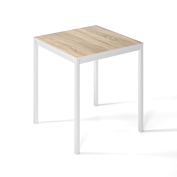 Обеденный стол Brevity Loft mini 670х750х670 Дуб сонома/Белый металл Art In Head