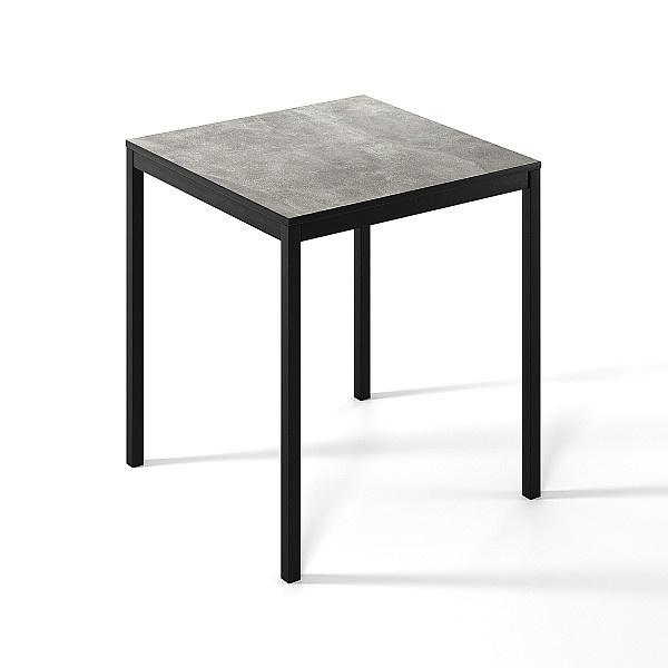 Обеденный стол Brevity Loft mini 670х750х670 Ателье светлый/Чёрный металл Art In Head