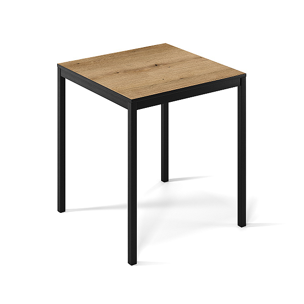 Обеденный стол Brevity Loft mini 670х750х670 Дуб Эвок/Черный металл Art In Head