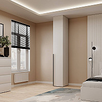 Пенал закрытый с антресолью №2 Light 400х500х2600 Белый бриллиант Art In Head