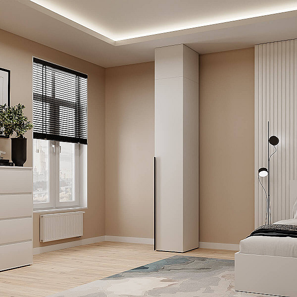 Пенал закрытый с антресолью №2 Light 400х500х2600 Белый бриллиант Art In Head
