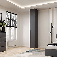 Пенал закрытый с антресолью Light 400х500х2600 Графит серый Art In Head