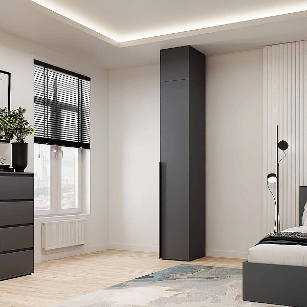 Пенал закрытый с антресолью №1 Light 400х500х2600 Графит серый Art In Head